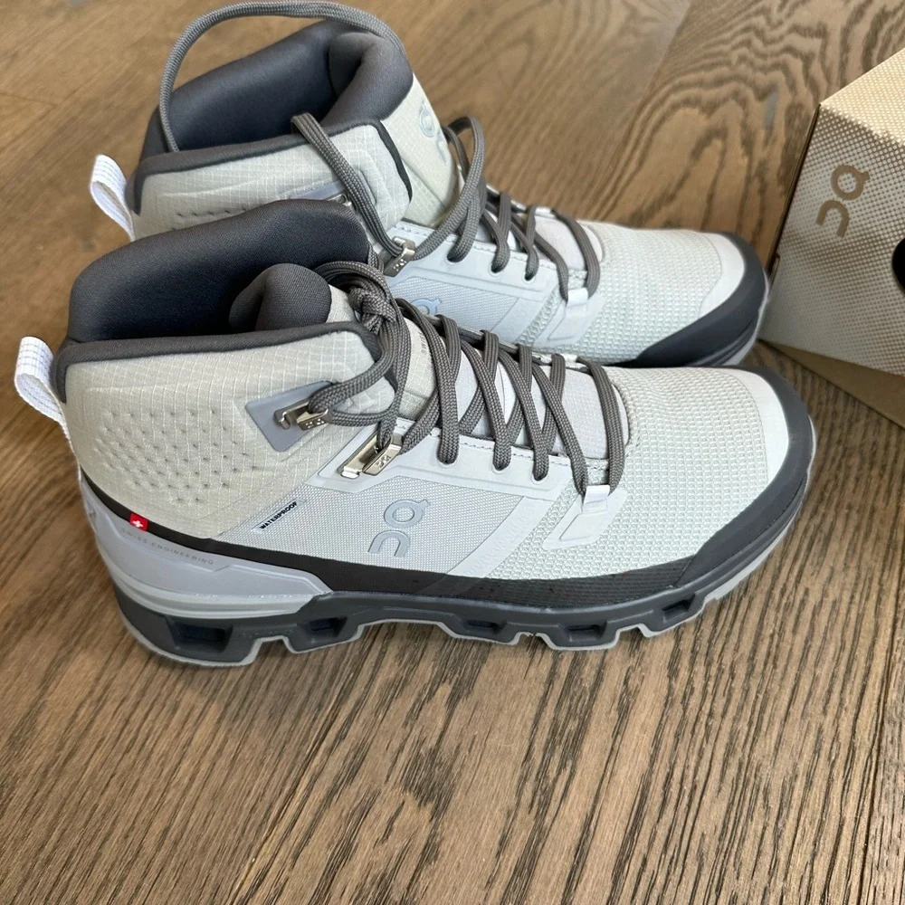 ON WOMEN’S CLOUDROCK 2 WATERPROOF GLACIER ECLIPSE Size 9 - Picture 6 of 11